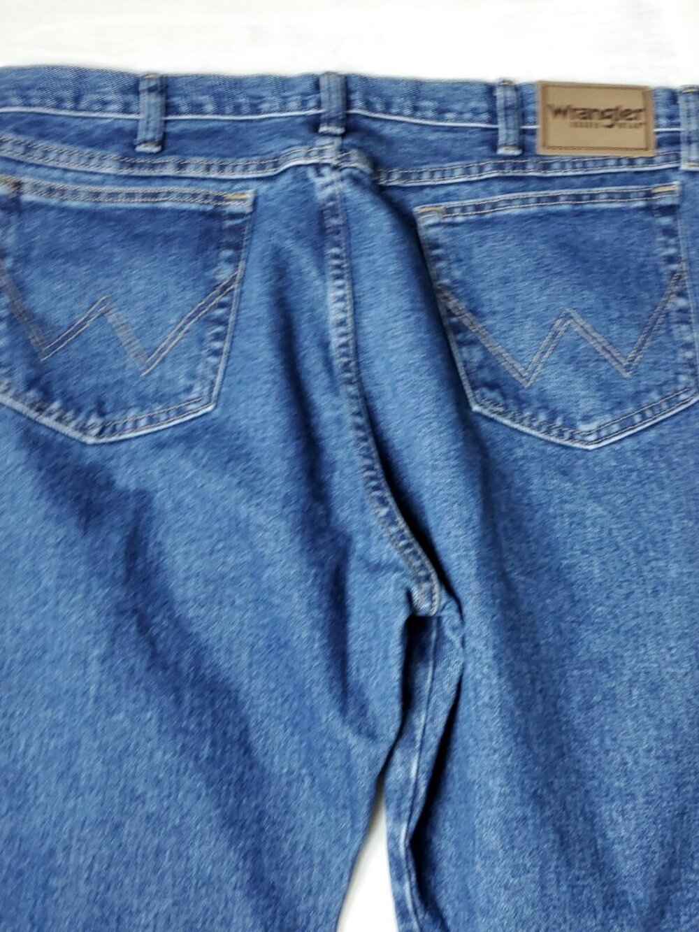 Wrangler Cowboy Jeans Mens 38x31 Actual Size Blue Cotton Western Denim USA y2K - Picture 4 of 7